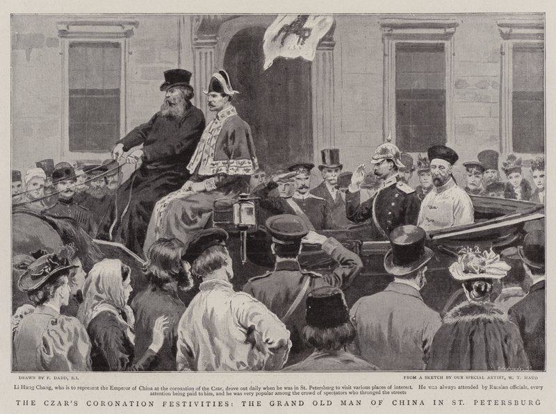 Carské korunovační slavnosti, velký starý muž Číny v Petrohradě od Frank Dadd