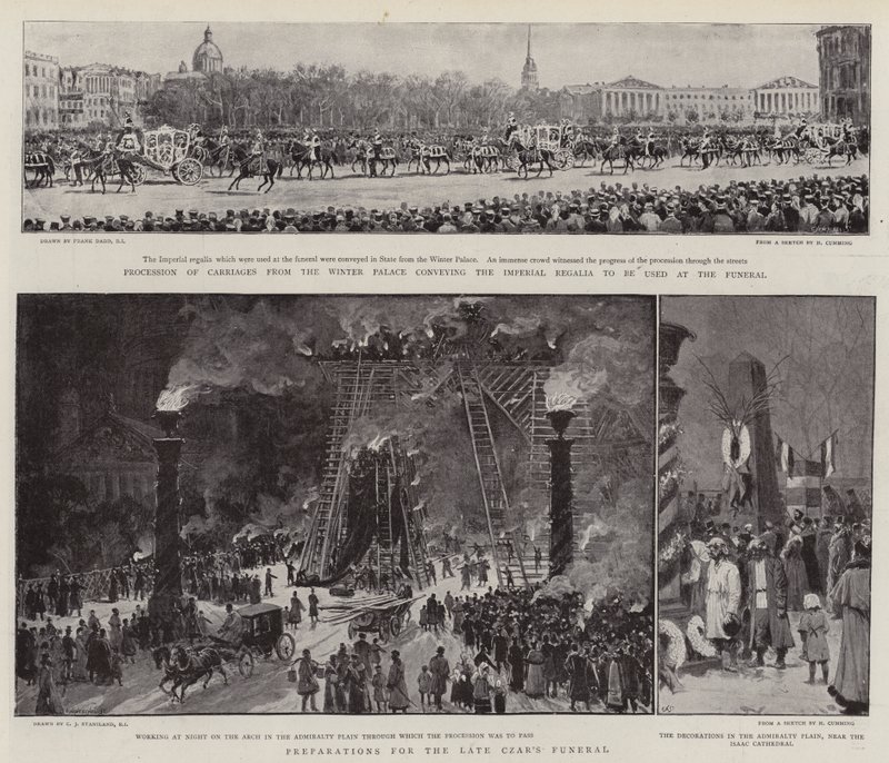 Carův pohřeb v Petrohradě od Frank Dadd