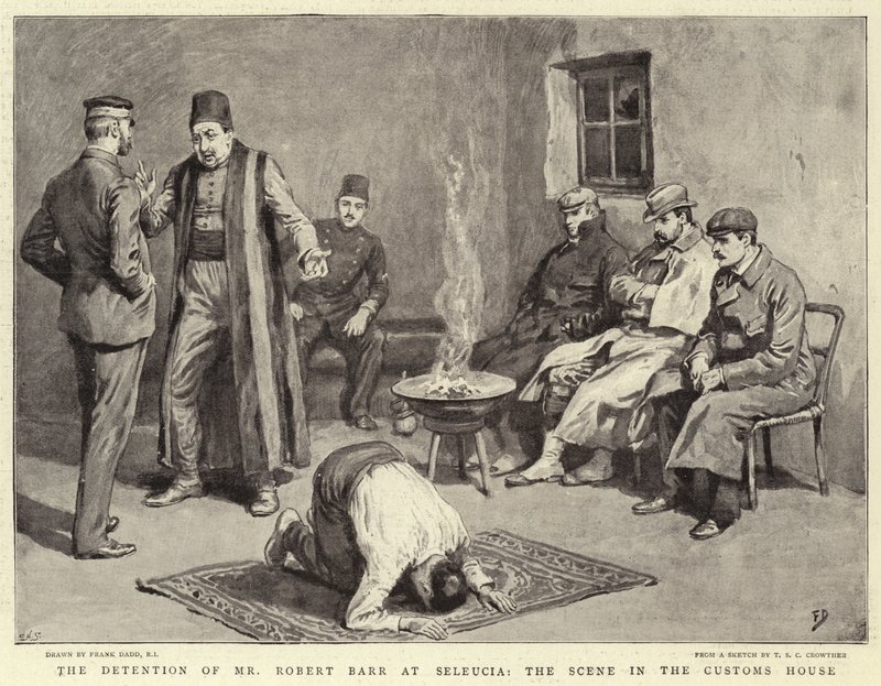 Zadržení pana Roberta Barra v Seleucii, místo v celnici od Frank Dadd