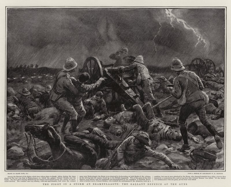 Boj v bouři v Brakenlaagte, Galantní obrana zbraní od Frank Dadd