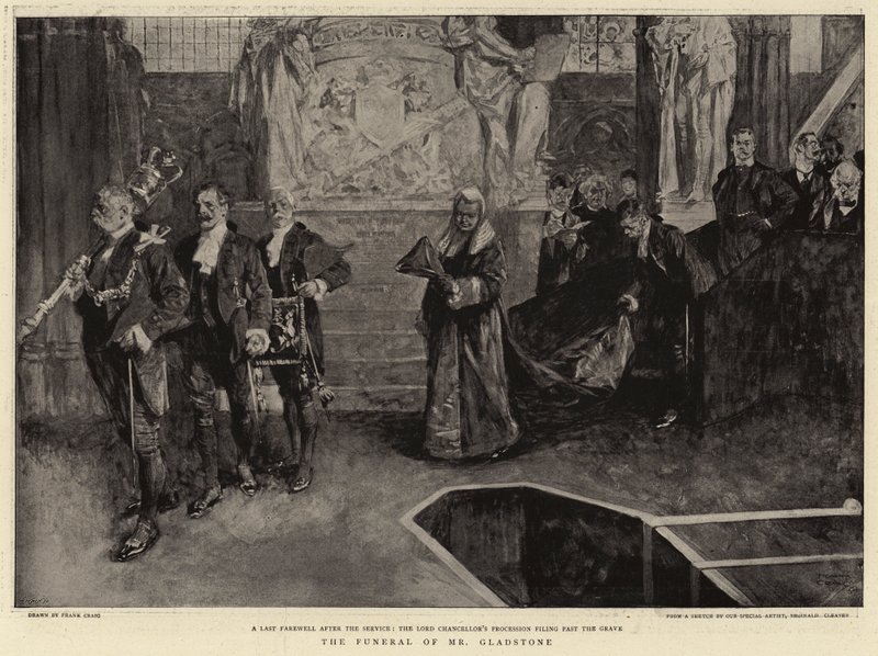 Pohřeb pana Gladstona od Frank Dadd