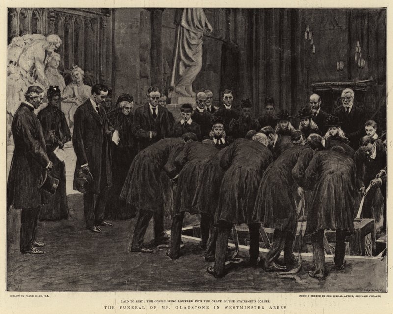Pohřeb pana Gladstonea ve Westminsterském opatství od Frank Dadd