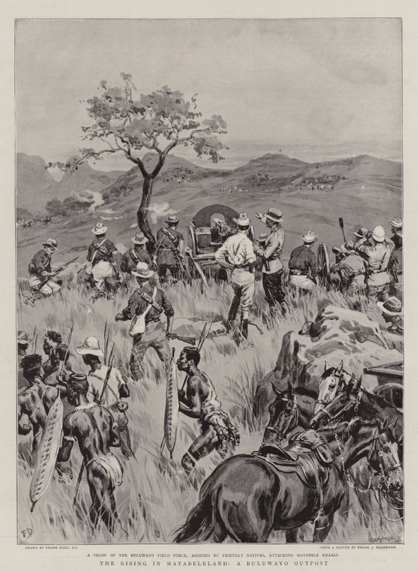 Povstání v Matabelelandu, základně Buluwayo od Frank Dadd