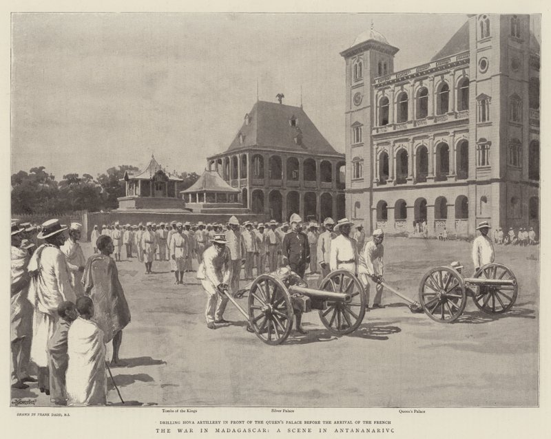 Válka na Madagaskaru, scéna z Antananariva od Frank Dadd