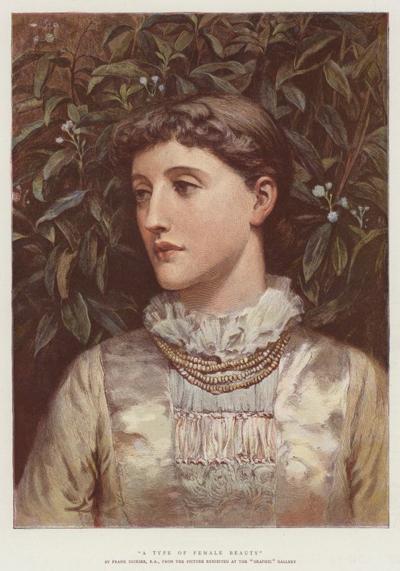 Typ ženské krásy (chromolitho) od Frank Dicksee