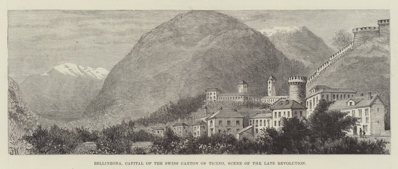 Bellinzona, hlavní město švýcarského kantonu Ticino, scéna pozdní revoluce od Frank Watkins
