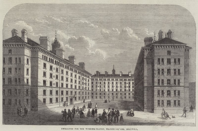 Obydlí pro dělnické třídy, Peabody-Square, Shadwell od Frank Watkins