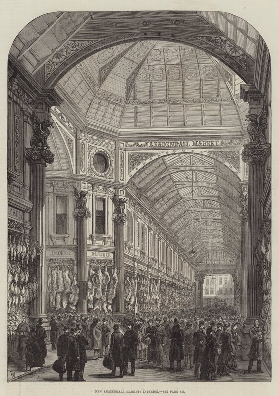Nový trh Leadenhall, interiér od Frank Watkins