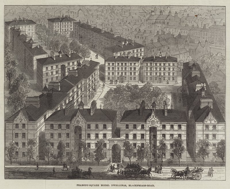 Peabody-Square Model Dwellings, Blackfriars-Road od Frank Watkins
