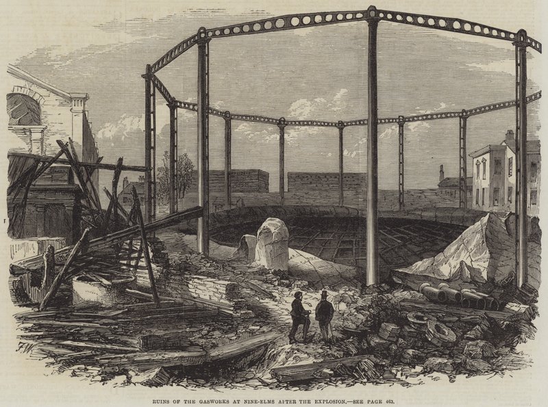 Ruiny plynárny v Nine-Elms po výbuchu od Frank Watkins