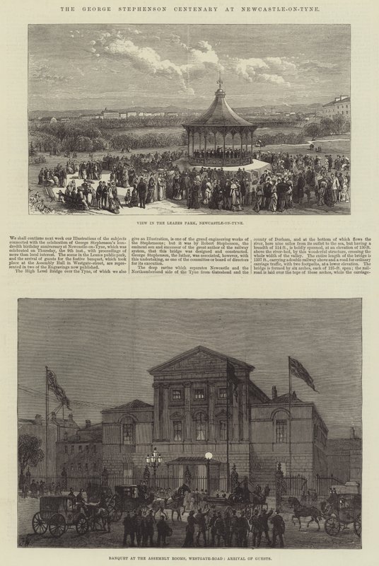 Stoleté výročí George Stephensona v Newcastle-on-Tyne od Frank Watkins