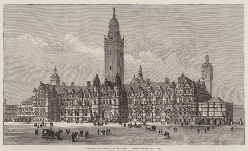 Plánovaná budova Imperial Institute, South Kensington od Frank Watkins