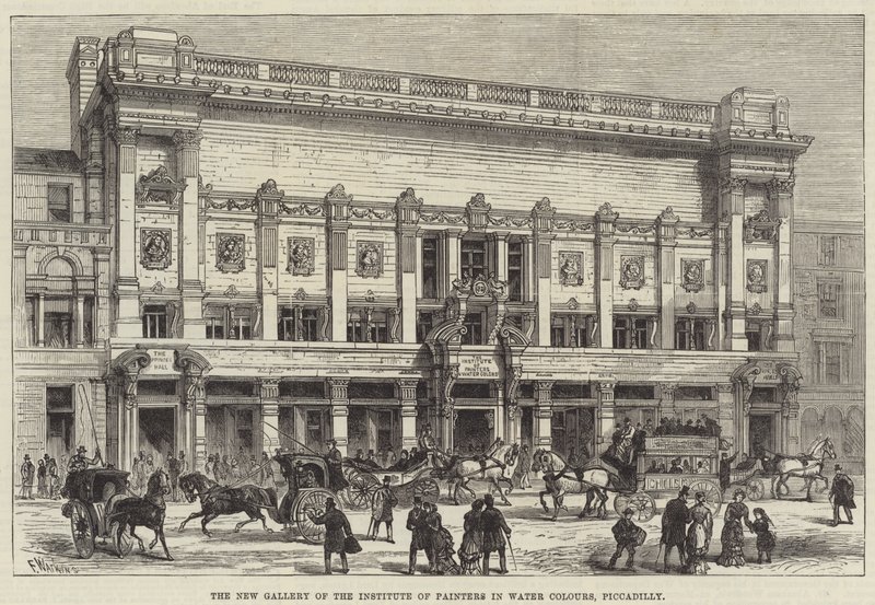 Nová galerie Institutu malířů akvarelů, Piccadilly od Frank Watkins