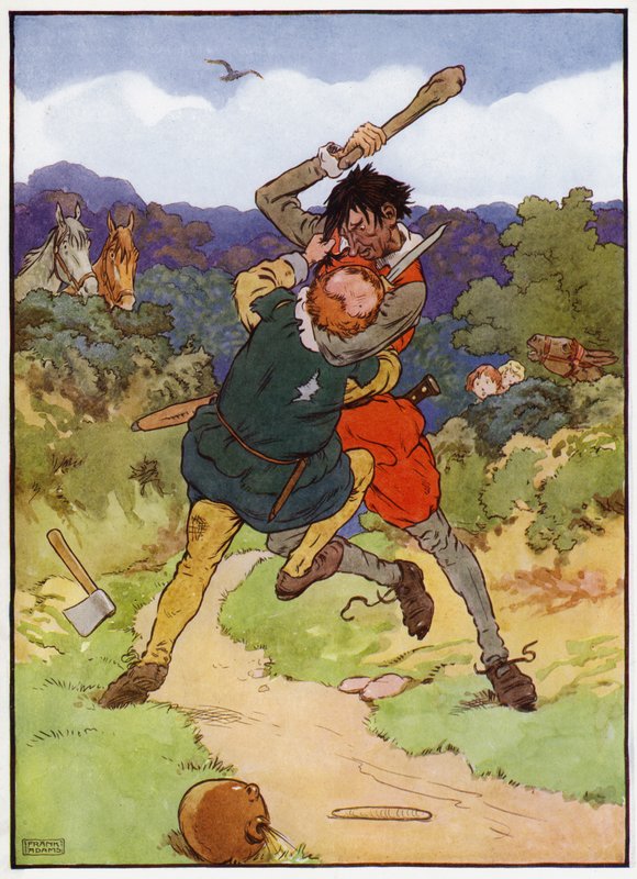 Ilustrace k filmu Babes in the Wood (barevná litografie) od Frank Adams