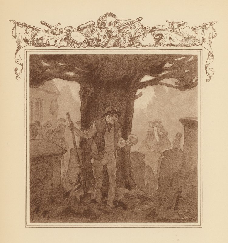 Ilustrace ke Grayovým elegiím (barevná litografie) od Frank Adams