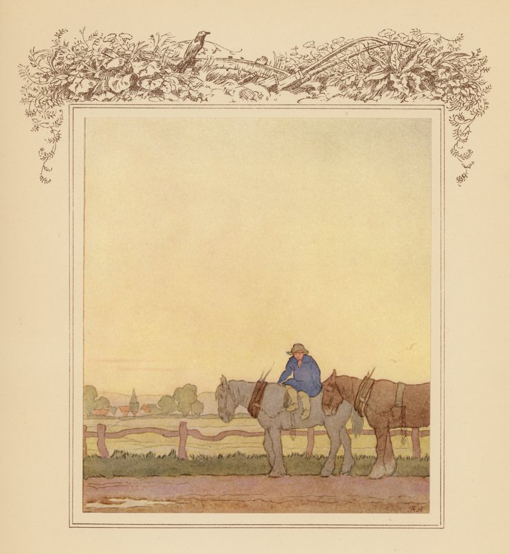 Ilustrace ke Grayovým elegiím (barevná litografie) od Frank Adams