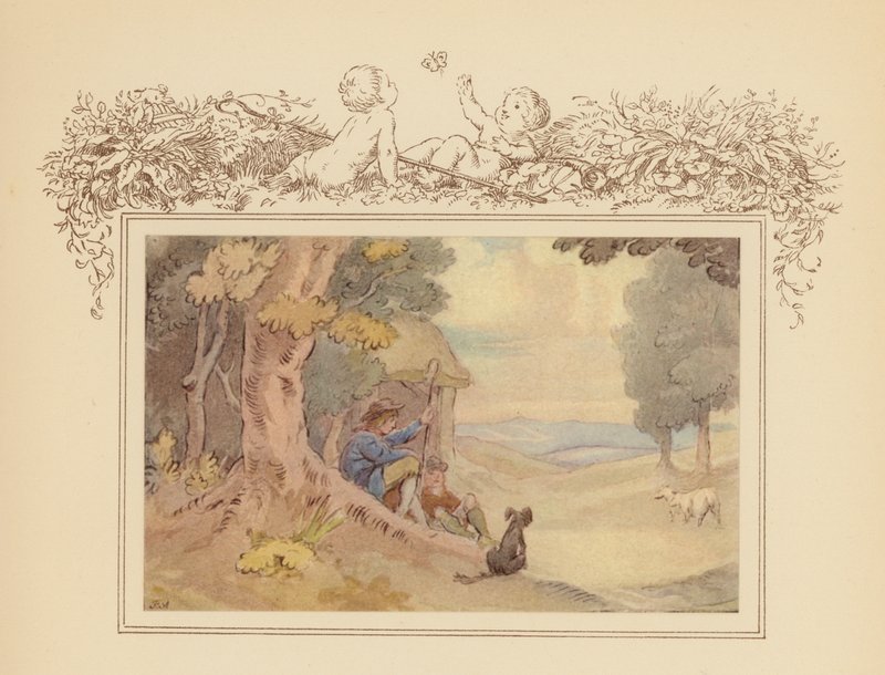Ilustrace ke Grayovým elegiím (barevná litografie) od Frank Adams