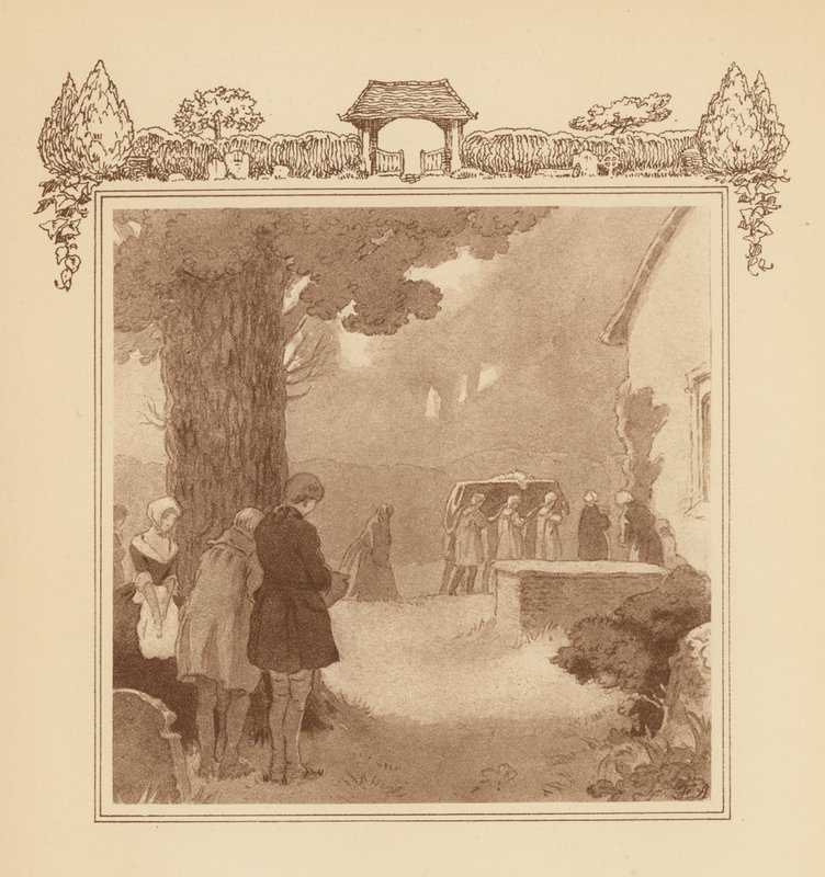 Ilustrace ke Grayovým elegiím (barevná litografie) od Frank Adams