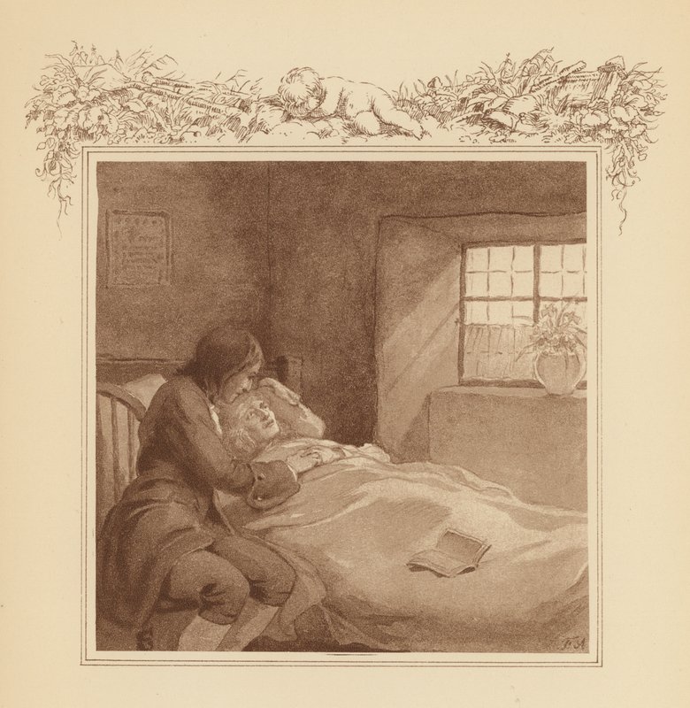 Ilustrace ke Grayovým elegiím (barevná litografie) od Frank Adams