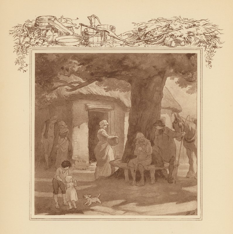 Ilustrace ke Grayovým elegiím (barevná litografie) od Frank Adams