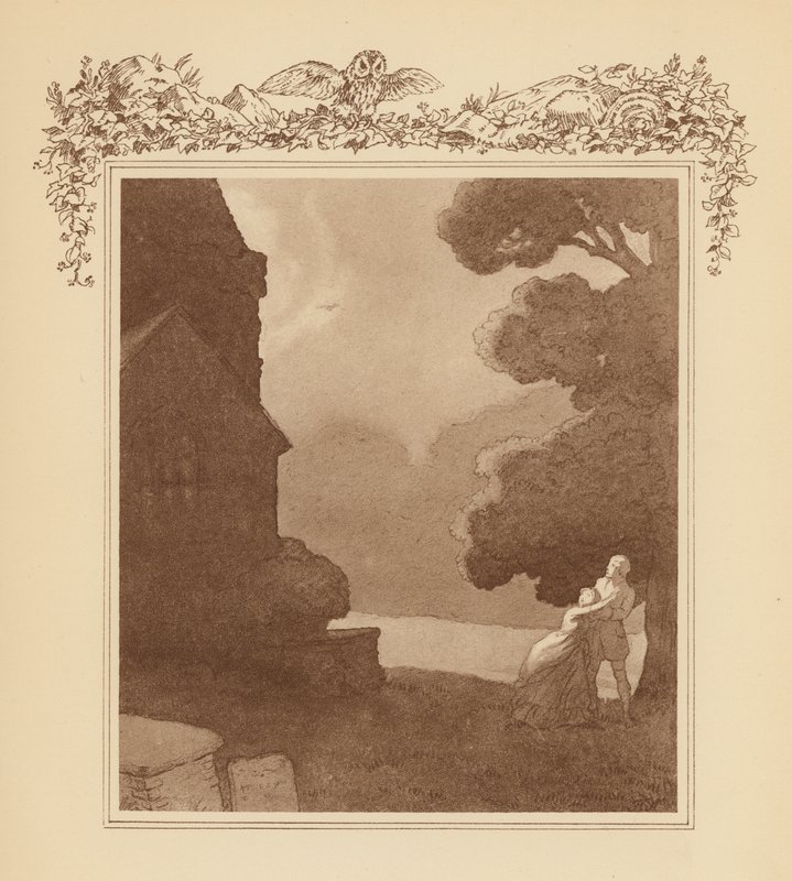 Ilustrace ke Grayovým elegiím (barevná litografie) od Frank Adams