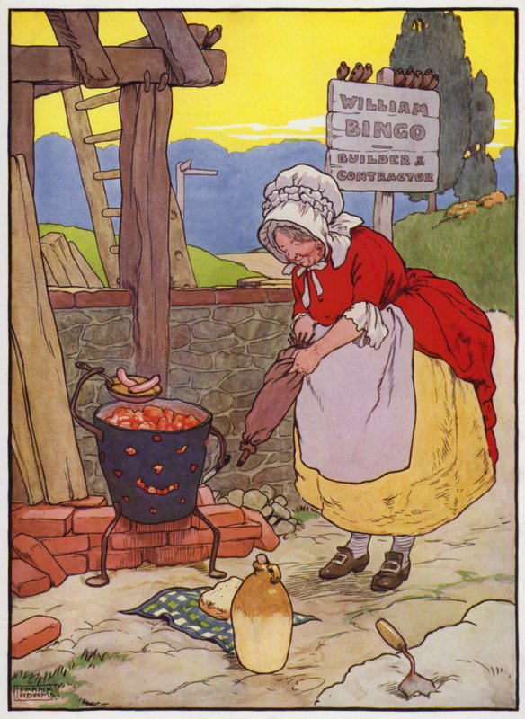 Ilustrace pro Old Dame Trot And Her Pig (barva lito) od Frank Adams