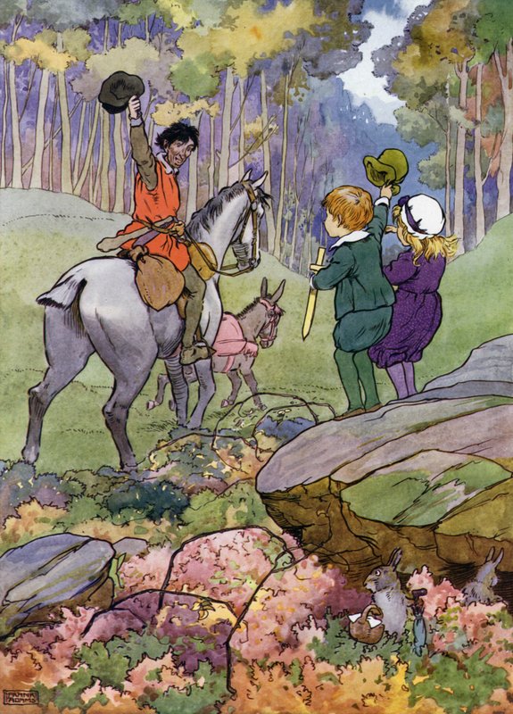 Ilustrace pro The Babes in the Wood (barva lito) od Frank Adams