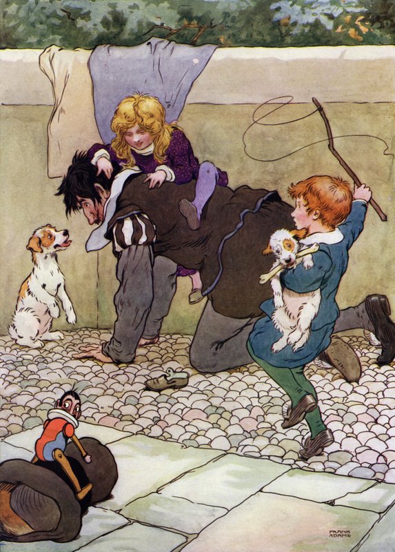 Ilustrace pro The Babes in the Wood (barva lito) od Frank Adams