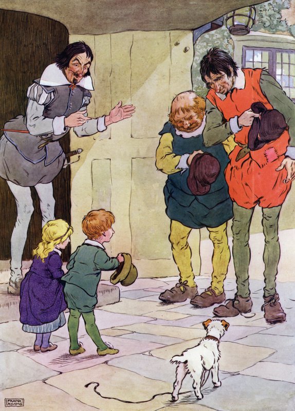 Ilustrace pro The Babes in the Wood (barevné lito) od Frank Adams