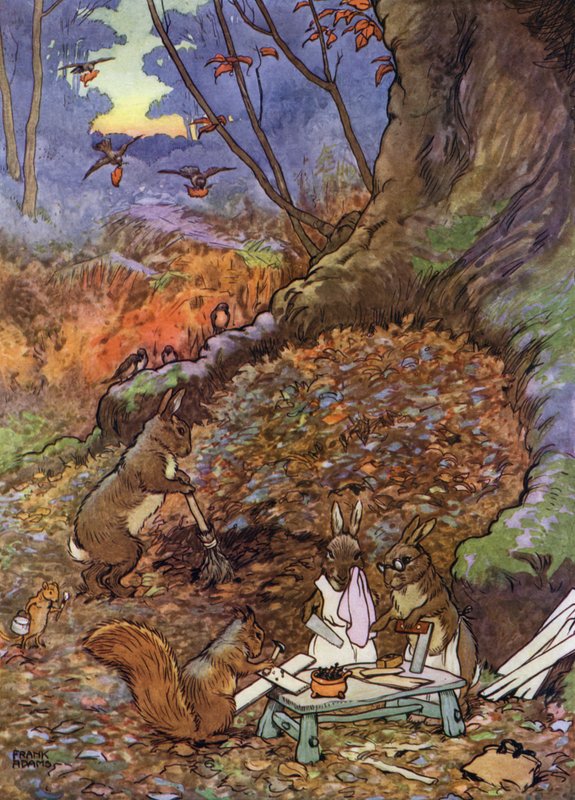 Ilustrace pro The Babes in the Wood (barva lito) od Frank Adams