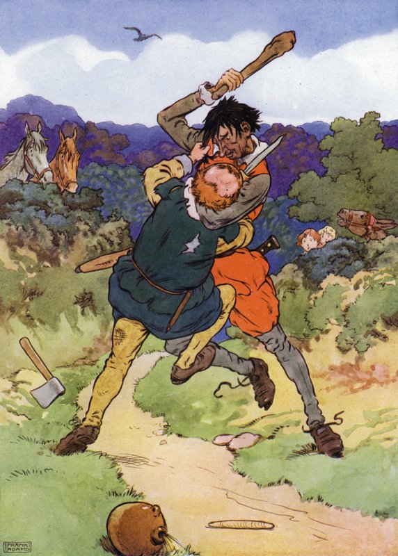 Ilustrace pro The Babes in the Wood (barva lito) od Frank Adams