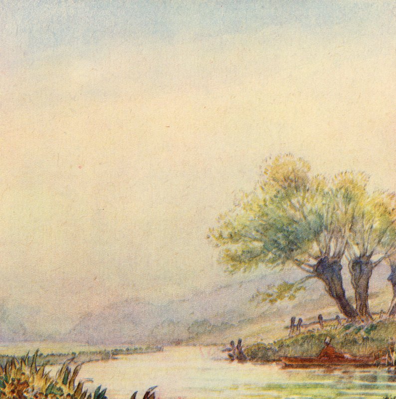 Ilustrace pro The Scholar-Gipsy od Matthew Arnold (barevné lito) od Frank Adams
