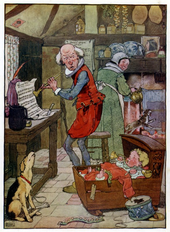 Ilustrace k Příběhu syna Toma The Pipera (barevné lito) od Frank Adams