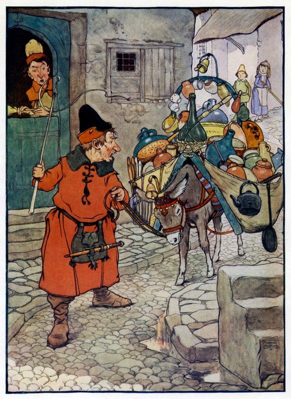 Ilustrace k Příběhu syna Toma The Pipera (barevné lito) od Frank Adams