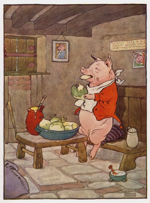 Ilustrace pro Tři malá prasátka od Frank Adams