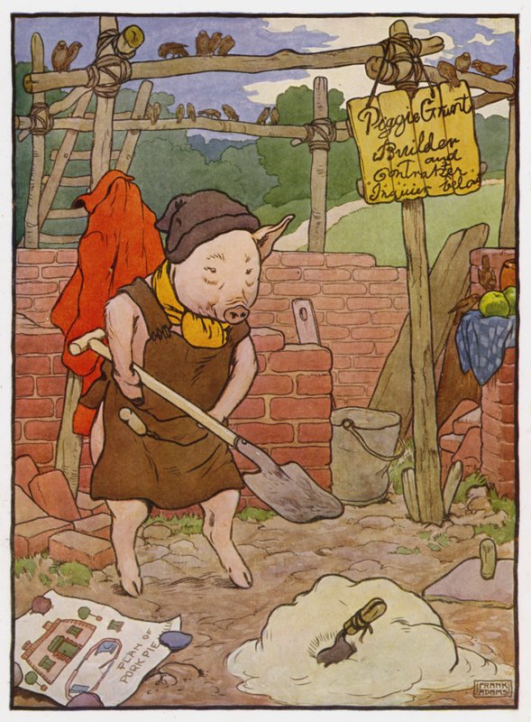 Ilustrace pro Tři malá prasátka od Frank Adams