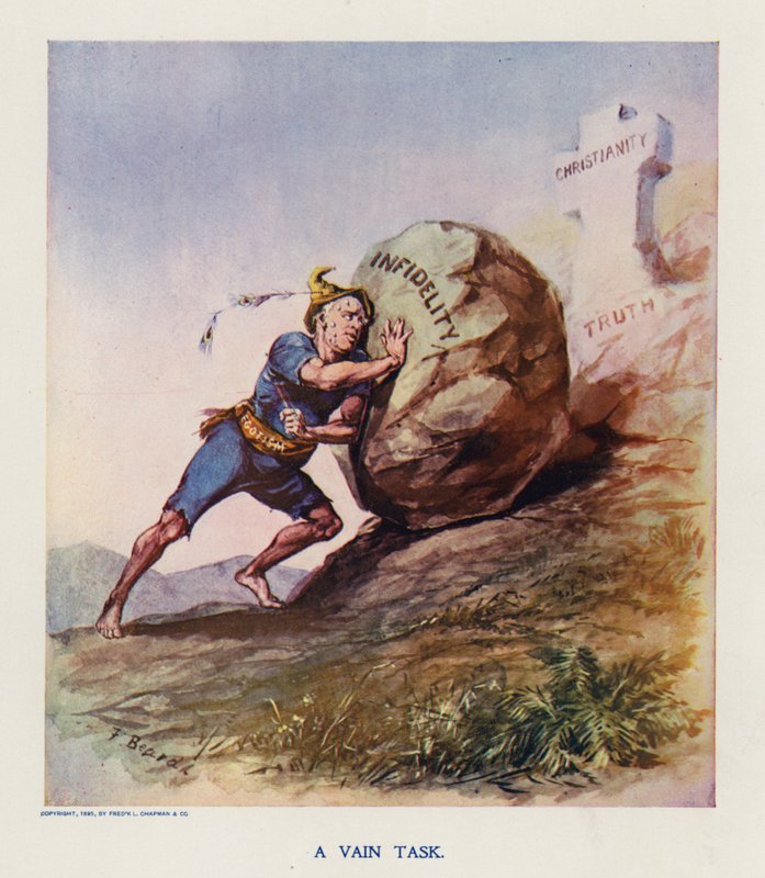 Marný úkol (barevná litografie) od Frank Beard