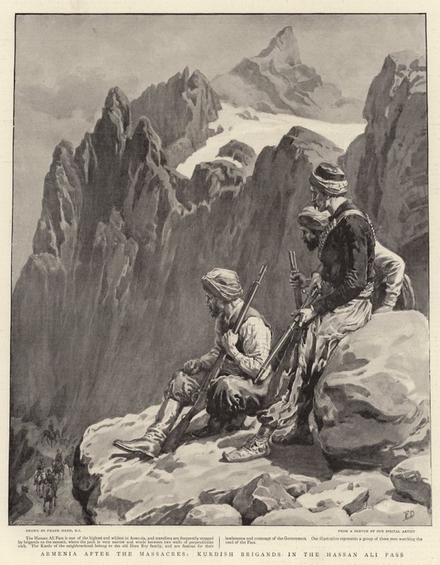 Arménie po masakrech, kurdské brigády v průsmyku Hassan Ali od Frank Dadd