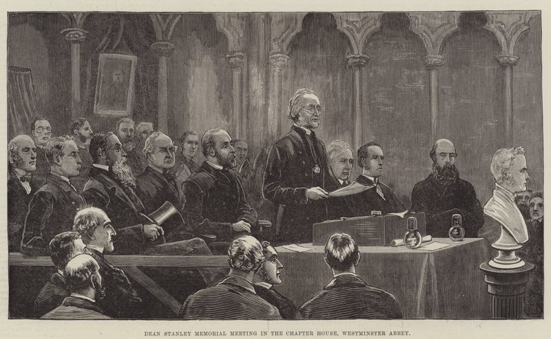 Vzpomínkové setkání děkana Stanleyho v Kapitule, Westminsterské opatství od Frank Dadd