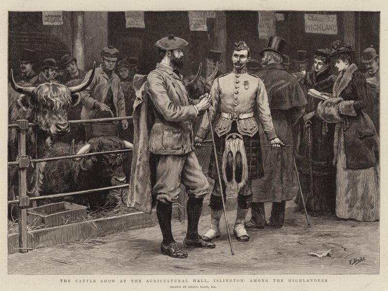 The Cattle Show v Agricultural Hall, Islington, mezi Highlanders od Frank Dadd