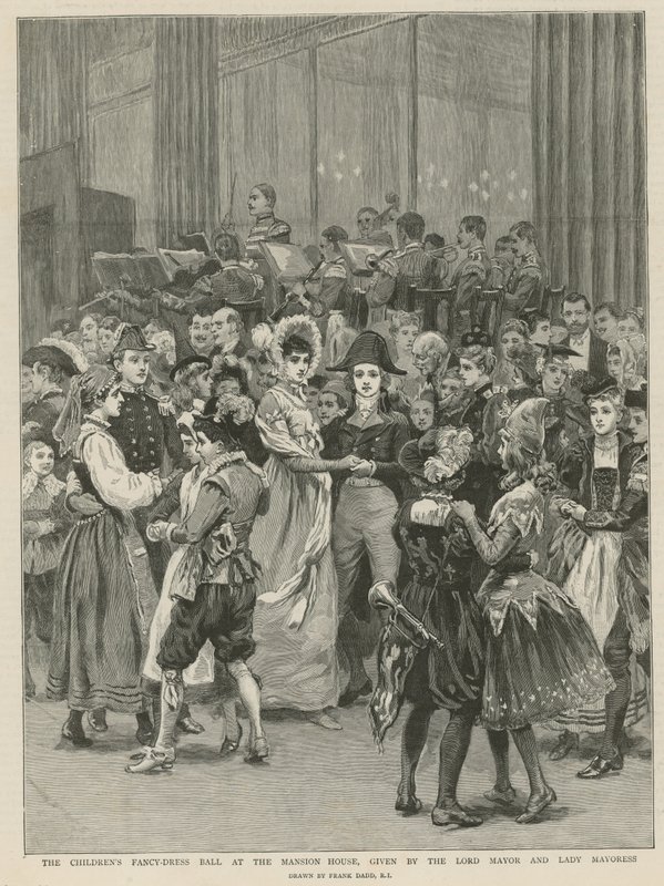 Dětský maškarní ples v Mansion House (rytina) od Frank Dadd