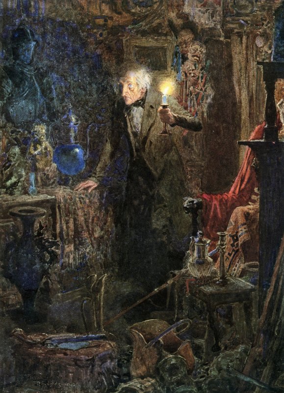 The Old Curiosity Shop (barevná litografie) od Frank Reynolds