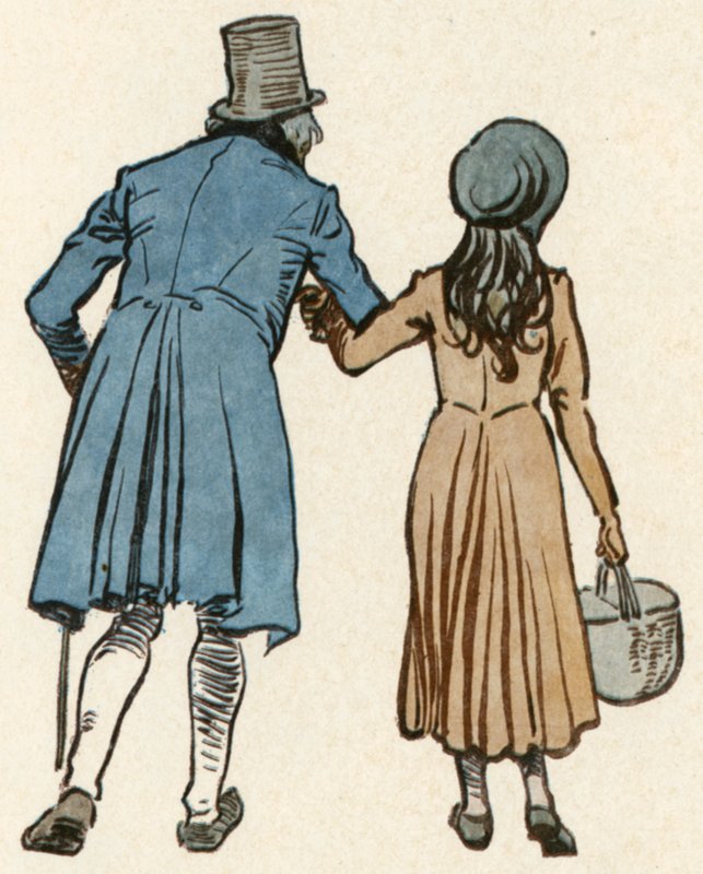 The Old Curiosity Shop: Ilustrace titulní strany (barevná litografie) od Frank Reynolds