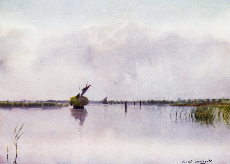 Norfolk Broads: Hay-Boat na Hickling Broad od Frank Southgate