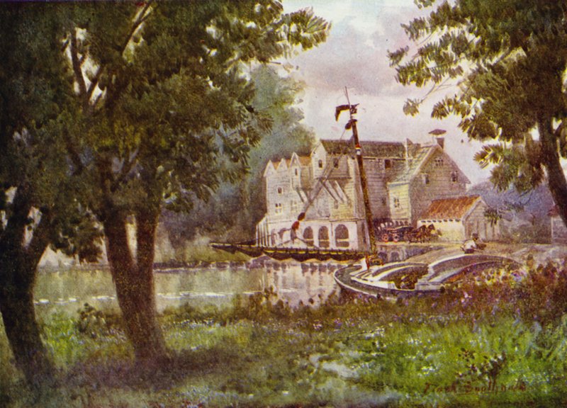 Norfolk Broads: Horstead Mill (barevné lito) od Frank Southgate