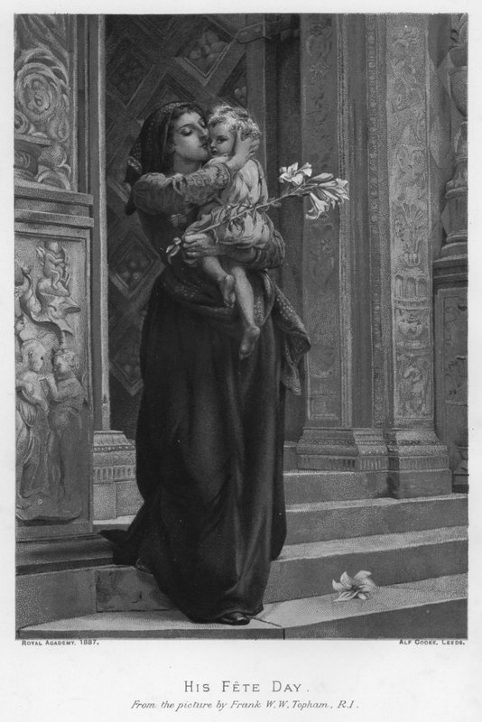 Jeho slavnostní den (litho) od Frank W. W. (after) Topham