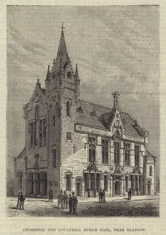 Crosshill a Govanhill Burgh Hall, poblíž Glasgow od Frank Watkins