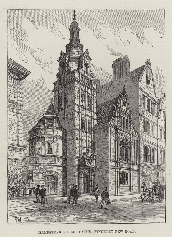 Hampstead Public Baths, Finchley-New-Road od Frank Watkins