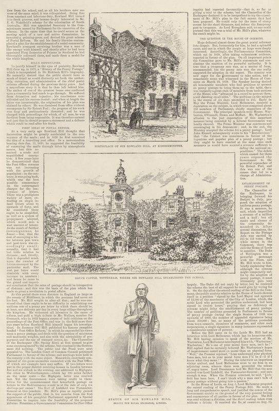 Sir Rowland Hill a penny Postage, památné jubileum od Frank Watkins