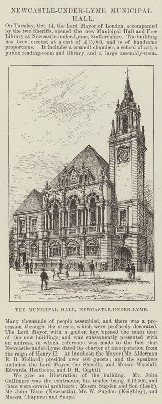 Obecní radnice, Newcastle-under-Lyme od Frank Watkins